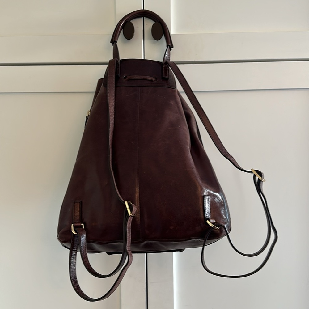 HALSTON LEATHER AND SUEDE BACKPACK PURSE - Picture 4 of 8